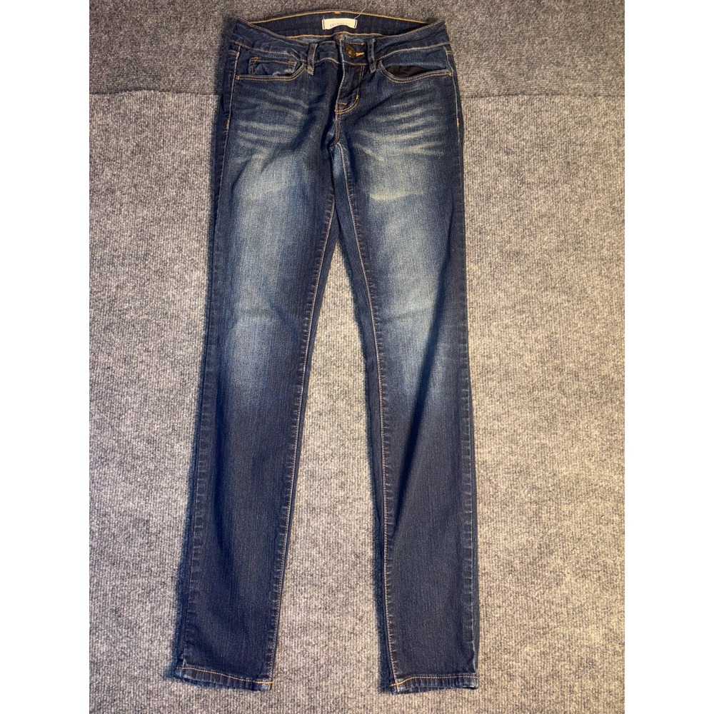 Bullhead Skinny Jeans Womens Size‎ 1 Blue Denim Stretch Double Stitch 5 Pockets